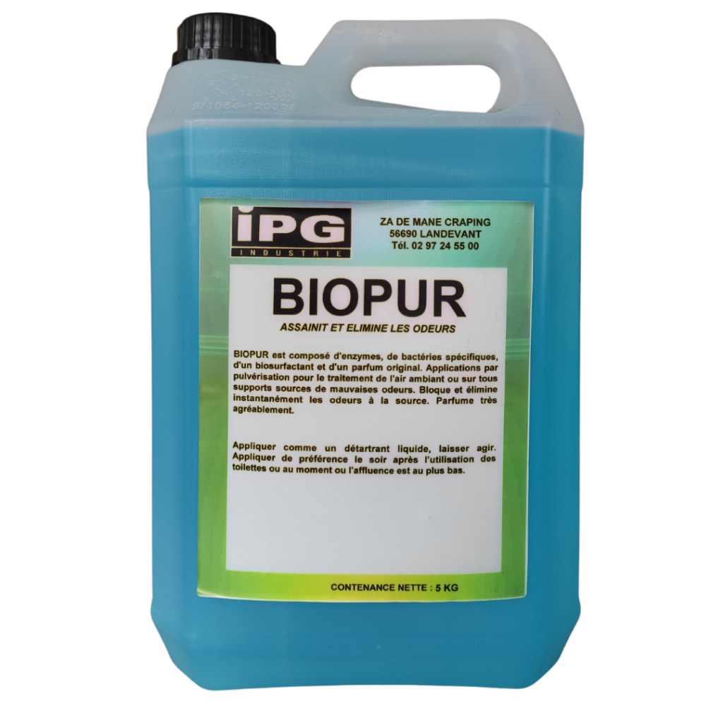 BIOPUR 5L Assainit et élimine les odeurs IPG Industrie