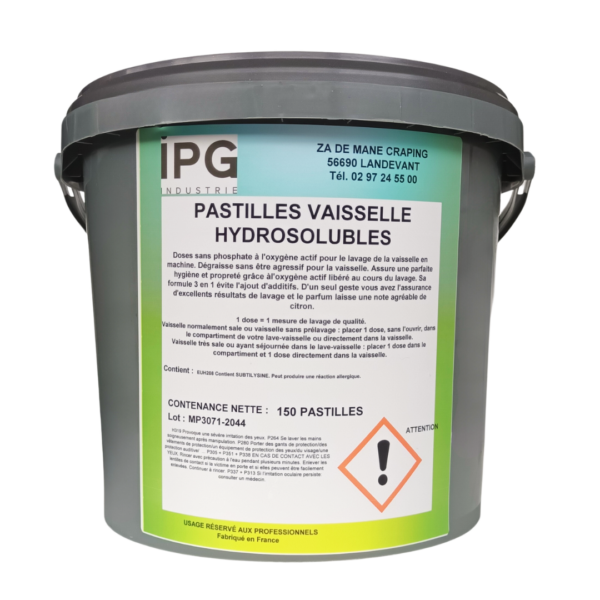 PASTILLES VAISSELLE 3 EN 1 HYDROSOLUBLES